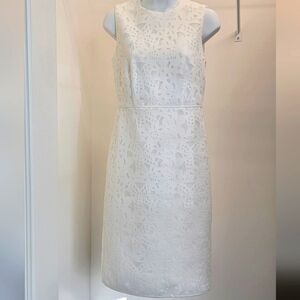 Ann Taylor White Sleevless Dress